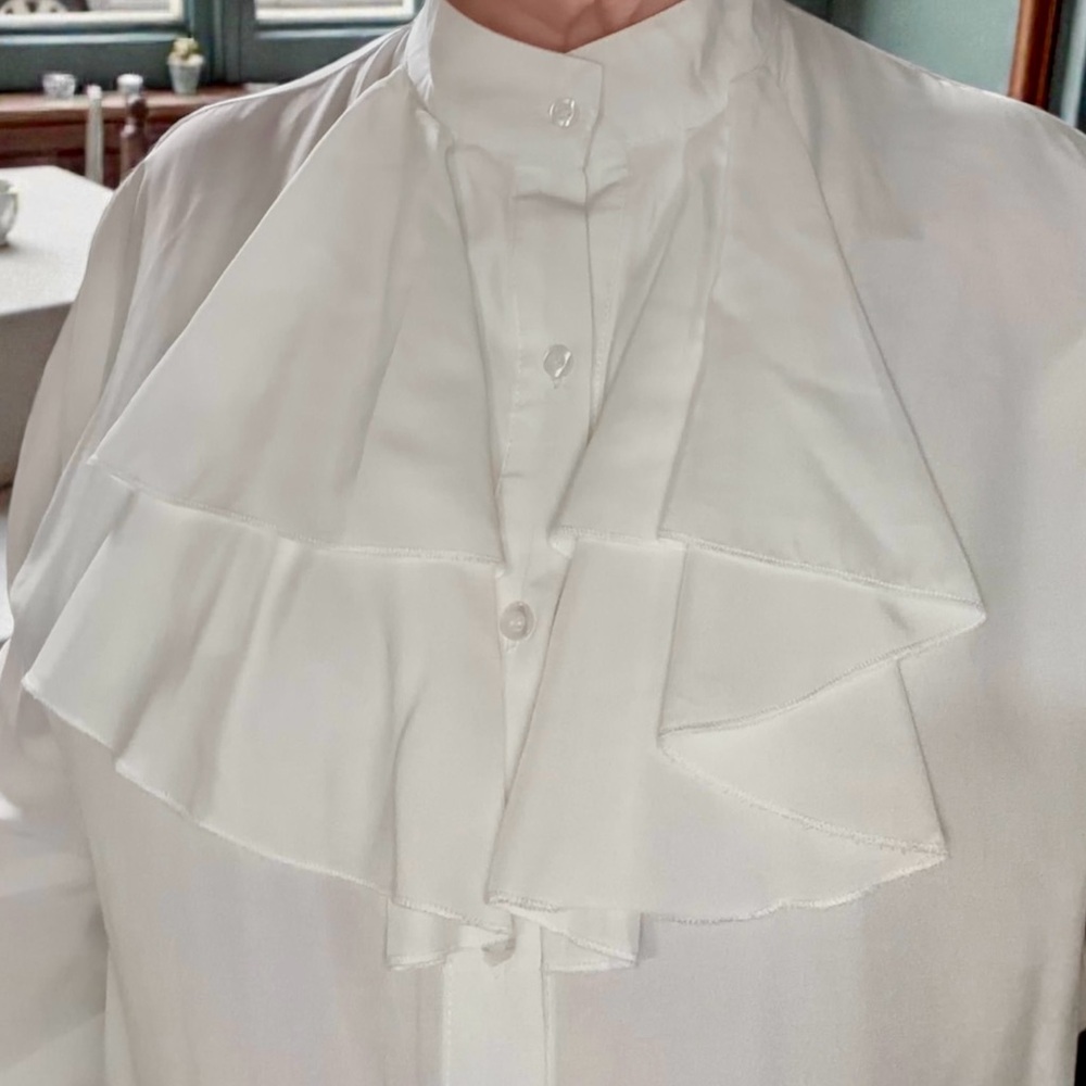 SHEIN Curve Elegant White Button Down Shirt